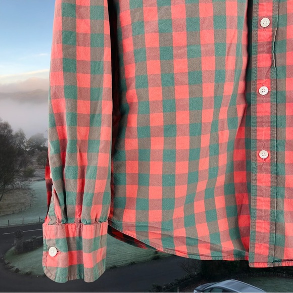 J. Crew Faded Buffalo Check Button Down Shirt - Size M - Classic Style - Picture 2 of 10